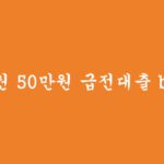1금융권 50만원 급전대출 best3(소액대출,마이너스 통장)
