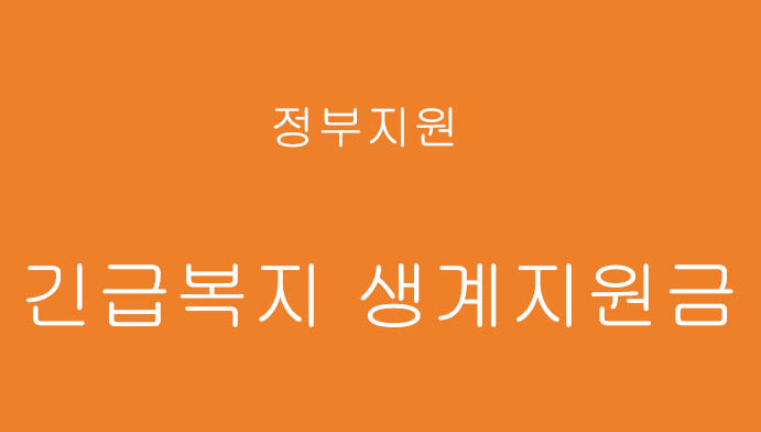 정부에서 지원하는 긴급복지 생계지원금 혜택확인 및 신청하기