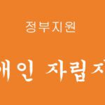 정부에서 지원하는 장애인 자립자금 신청하기