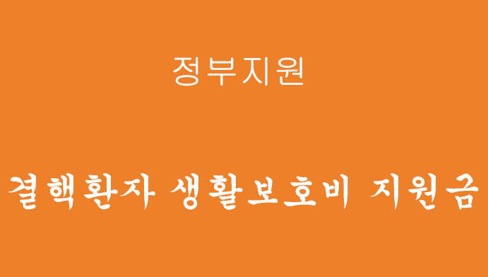 정부지원 결핵환자 생활보호비 지원금 신청하기