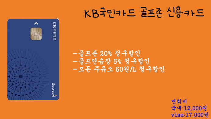 KB국민카드 골프존 신용카드(스크린골프 20%할인)