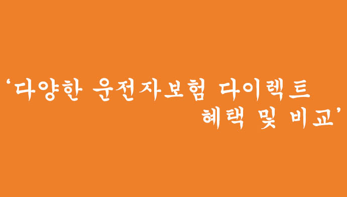 운전자 분들을 위한 운전자 다이렉트보험 비교 및 신청-한번쯤은 읽어볼만한 안내서