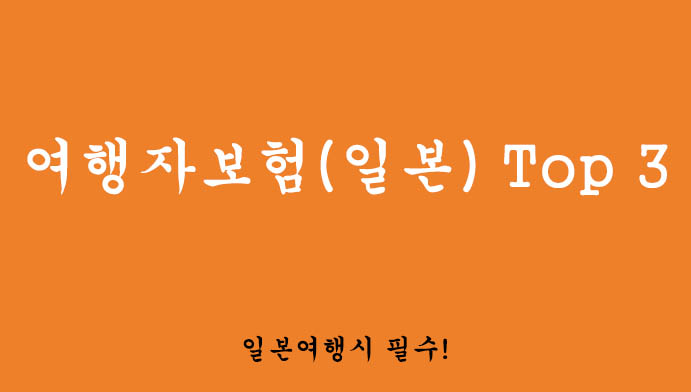 일본 여행시 필수! 여행자보험(일본) Top3 혜택 및 신청, 그리고 여행시 필수팁 여행자카드