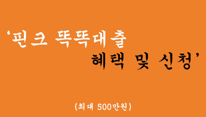 핀크 똑똑대출 혜택 및 신청(최대 500만원)-저신용자 가능