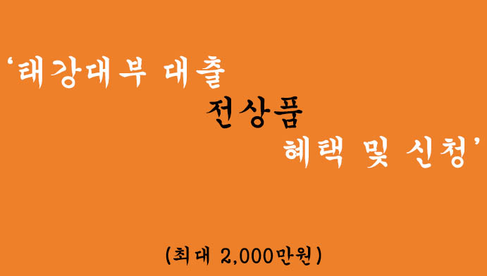 태강대부 대출 전상품 혜택 및 신청(최대 2,000만원)