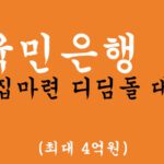 국민은행 내 집마련 디딤돌 대출 혜택 및 신청(최대 4억원), 주택도시기금 협업