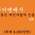 오케이엔캐시 직장인 또는 개인사업자 신용대출 OK 꼼꼼론(최대 6000만원),저신용자,무직자,채무조정자 가능