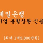 SC제일은행 중소기업 분할상환 신용대출 혜택 및 신청(최대 1억5,000만원)