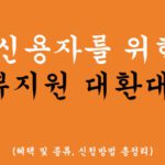 저신용자를 위한 정부지원 대환대출 혜택 및 종류, 신청방법 총정리