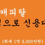 KB캐피탈 내집으로 신용대출 혜택 및 신청(최대 1억 2000만원)