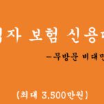 무직자 보험 신용대출 혜택 및 신청(최대 3500만원), 휴대폰 대출, 무방문 비대면 폰대출, 삼성생명
