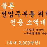애플론 전업주부를 위한 전용 소액대출(최대 2000만원):무방문 비대면, 휴대폰대출 가능