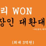 우리 WON 직장인 대환대출(최대 3억원) 저신용자, 채무통합