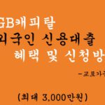 DGB캐피탈 외국인 신용대출 혜택 및 신청방법(최대 3000만원): 교포가능
