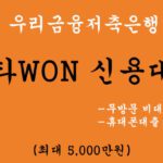 우리금융저축은행 비타WON 신용대출 혜택 및 신청(최대 5000만원): 무방문 비대면, 휴대폰대출 가능