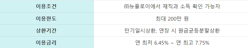 신한은행 급여선지급 소액대출 요약정리