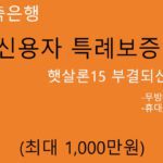 IBK저축은행 최저신용자 특례보증 대출 혜택 및 신청(최대 1000만원):무방문 비대면, 휴대폰대출 가능, 햇살론15 부결되신분 추천