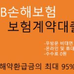 KB손해보험 보험계약대출 혜택 및 신청(해약환급금의 최대 95%): 무방문 비대면, 24시간 온라인 및 휴대폰대출 가능