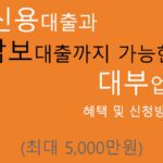 신용대출과 담보대출까지 가능한 대부업체(최대 5000만원): 혜택 및 신청방법