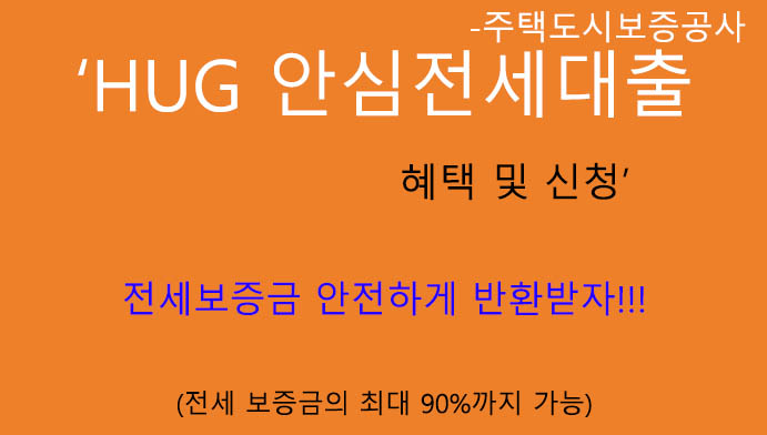HUG 안심전세대출 혜택 및 신청, 주택도시보증공사(허그)