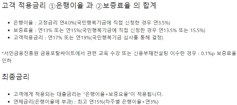 수협은행 안전망대출Ⅱ 대출금리