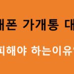 휴대폰 가개통 대출을 피해야 하는이유