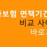 치아보험 면책기간 및 비교 사이트 바로가기