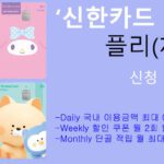 신한카드 플리(체크) 신청 및 혜택: 월 최대 3,000P 적립