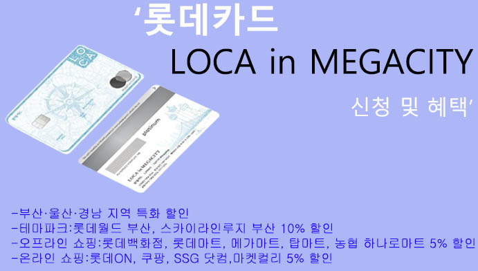 롯데카드 LOCA in MEGACITY 신청 및 혜택: 부산·울산·경남 지역 특화 할인
