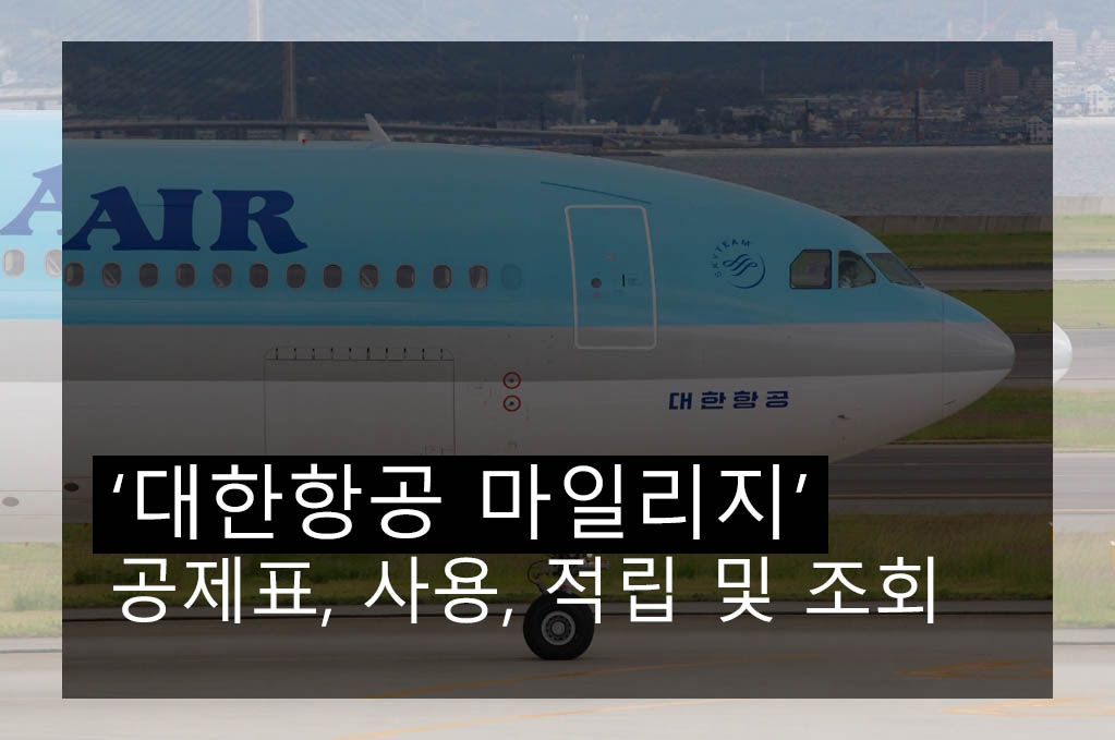 대한항공 마일리지 공제표, 사용, 적립 및 조회