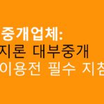 대출 중개업체: 이지론 대부중개 이용전 필수 지침사항