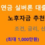 국민연금 실버론 대출(노후자금 추천상품): 조건, 금리, 신청방법
