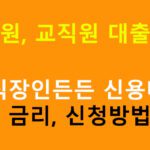 공무원, 교직원 대출상품: KB 직장인든든 신용대출 조건, 금리, 신청방법