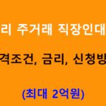 우리 주거래 직장인대출 조건, 금리, 신청방법: 최대 2억원