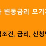 하나 변동금리 모기지론 조건, 금리, 신청방법
