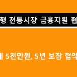 신한은행 전통시장 금융지원 협약보증: 최대 5천만원, 5년 보장 협약보증