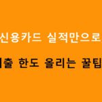 신용카드 실적만으로 신용대출 한도 올리는 꿀팁 공개!