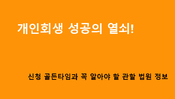 개인회생 성공의 열쇠! 신청 골든타임과 꼭 알아야 할 관할 법원 정보