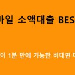 모바일 소액대출 BEST 5: 서류 없이 1분 만에 가능한 비대면 대출 추천