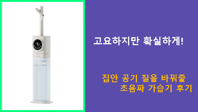 고요하지만 확실하게! 집안 공기 질을 바꿔줄 초음파 가습기 후기