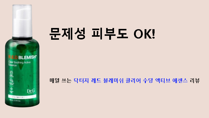 문제성 피부도 OK! 매일 쓰는 닥터지 레드 블레미쉬 클리어 수딩 액티브 에센스 리뷰