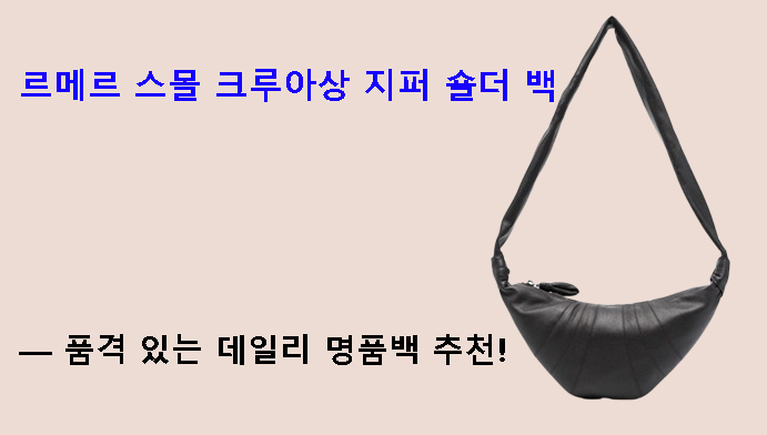 르메르 스몰 크루아상 지퍼 숄더 백 — 품격 있는 데일리 명품백 추천!