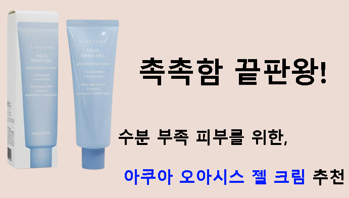 촉촉함 끝판왕! 수분 부족 피부를 위한 에스네이처 아쿠아 오아시스 수분 젤 크림 추천