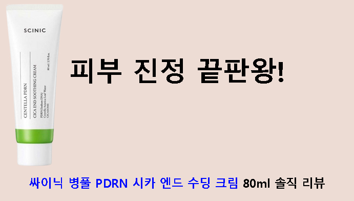 피부 진정 끝판왕! 싸이닉 병풀 PDRN 시카 엔드 수딩 크림 80ml 솔직 리뷰