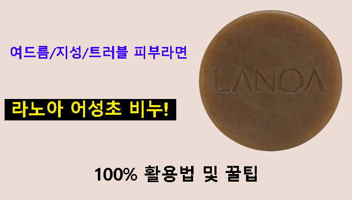 여드름/지성/트러블 피부라면 라노아 어성초 비누! 100% 활용법 및 꿀팁