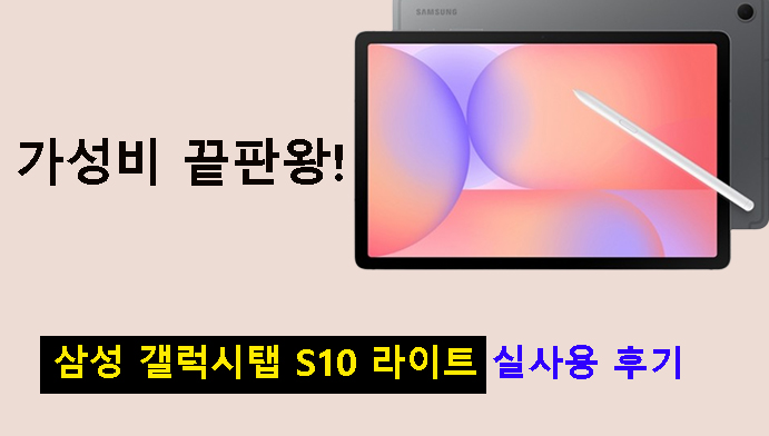 가성비 끝판왕! 삼성 갤럭시탭 S10 라이트 실사용 후기