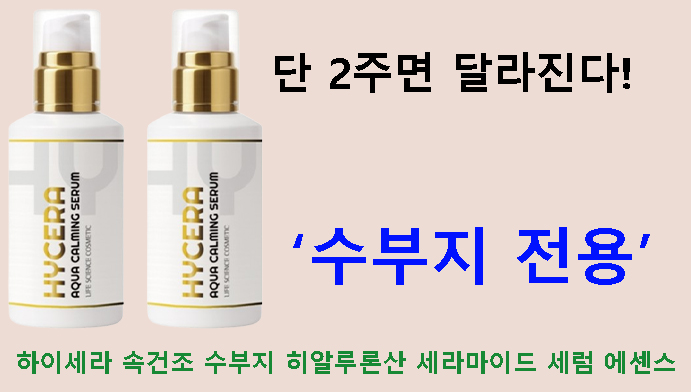 단 2주면 달라진다! 수부지 전용 하이세라 속건조 수부지 히알루론산 세라마이드 세럼 에센스 리뷰