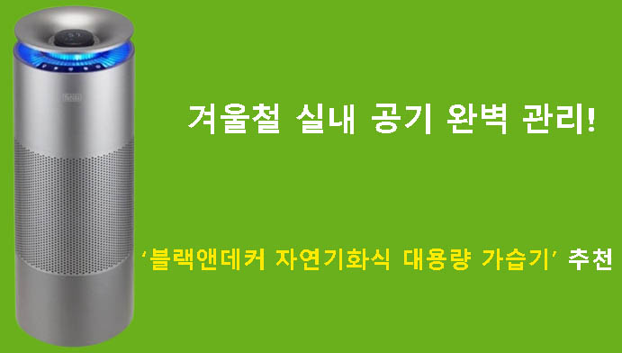 겨울철 실내 공기 완벽 관리! 블랙앤데커 자연기화식 대용량 가습기 추천