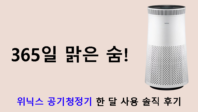 365일 맑은 숨! 위닉스 공기청정기 한 달 사용 솔직 후기