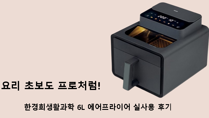 요리 초보도 프로처럼! 한경희생활과학 6L 에어프라이어 실사용 후기